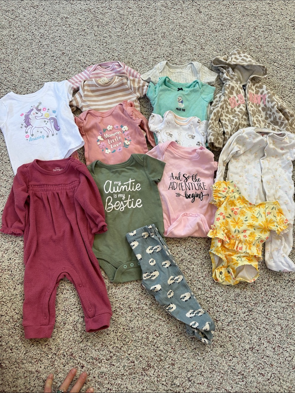 Lot of 0-3 month baby girl clothes